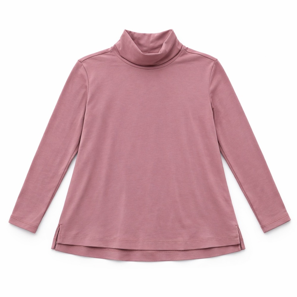 J.Jill Wearever Collection Mock Neck Top Smoky Plum NWT Small Petite Travel Knit - Picture 2 of 11